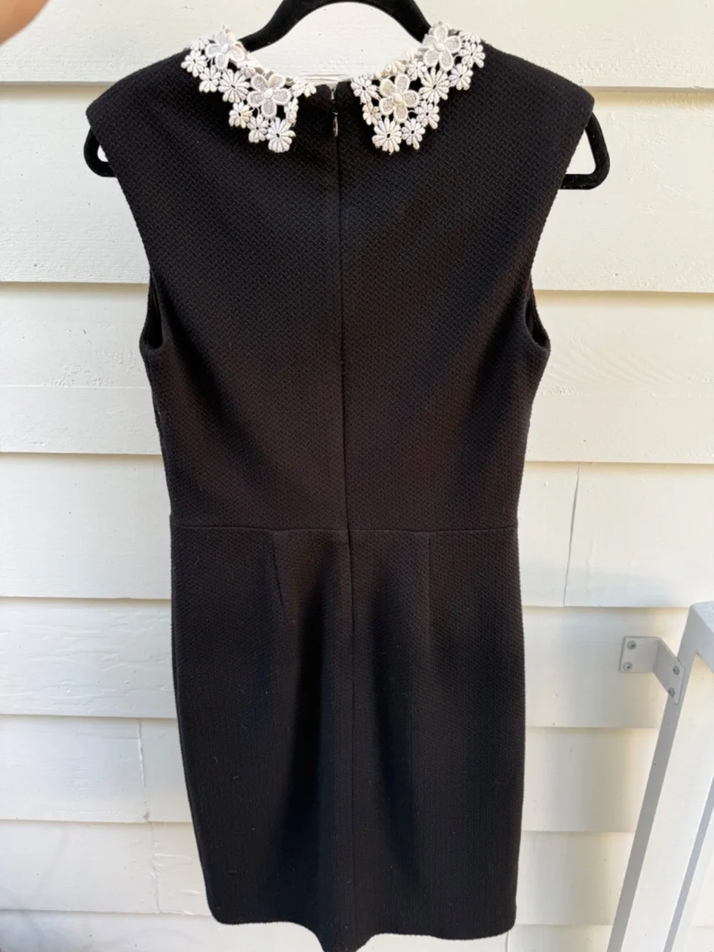 Betsey Johnson Lace Collar Black Sheath Dress - Picture 3 of 4